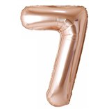40 Inch Foil Balloon Number 7 - Champagne Gold