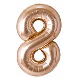 40 Inch Foil Balloon Number 8 - Champagne Gold