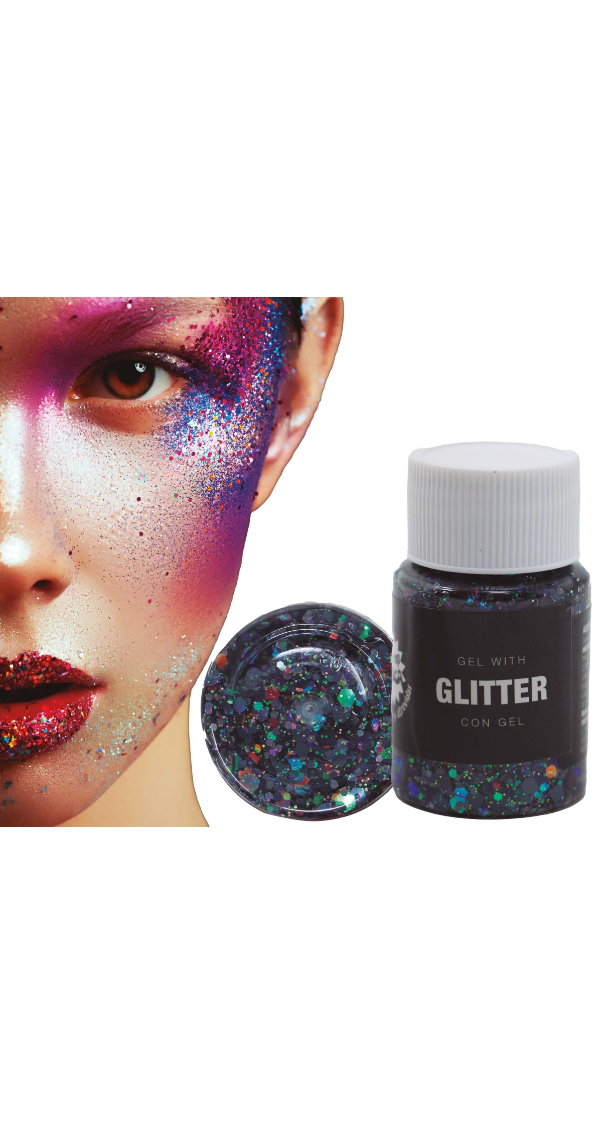 Guirca Glitter Gel Pot 20g - Black