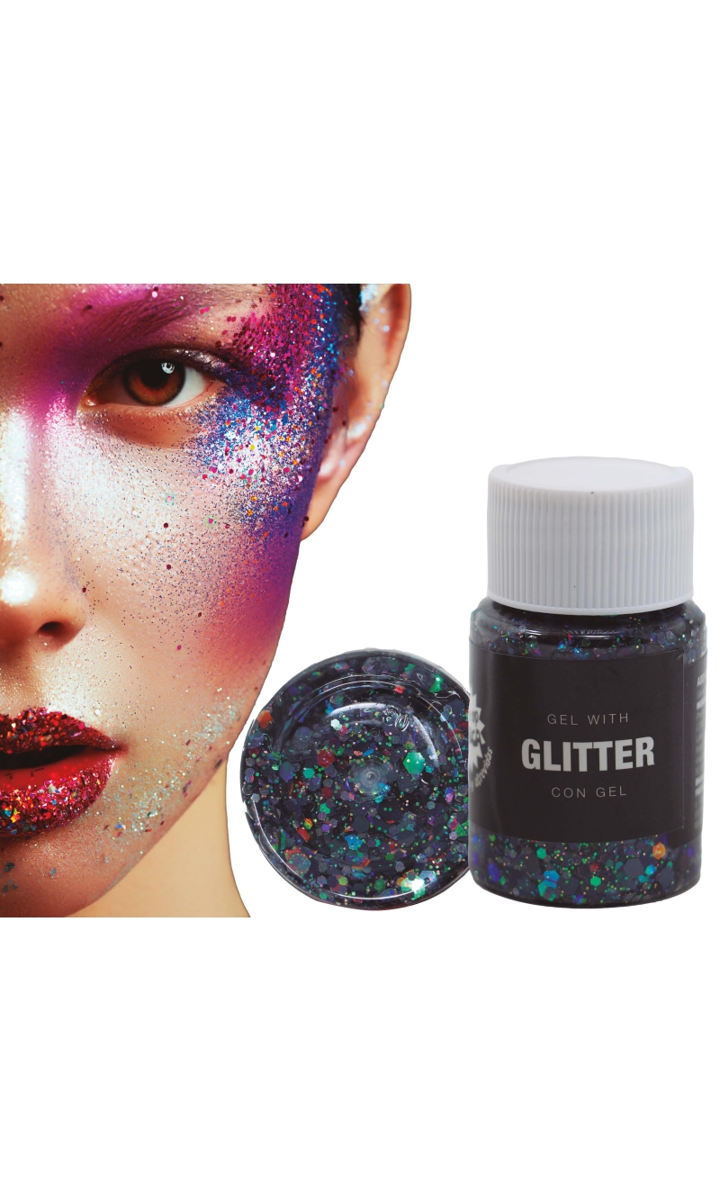 Guirca Glitter Gel Pot 20g - Black