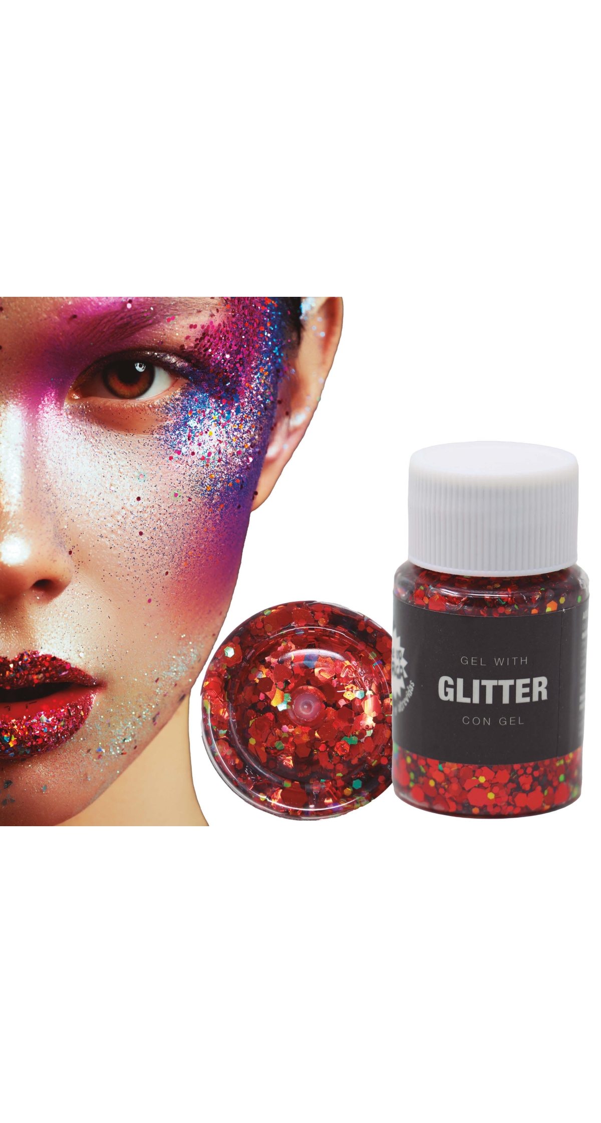Guirca Glitter Gel Pot 20g - Red