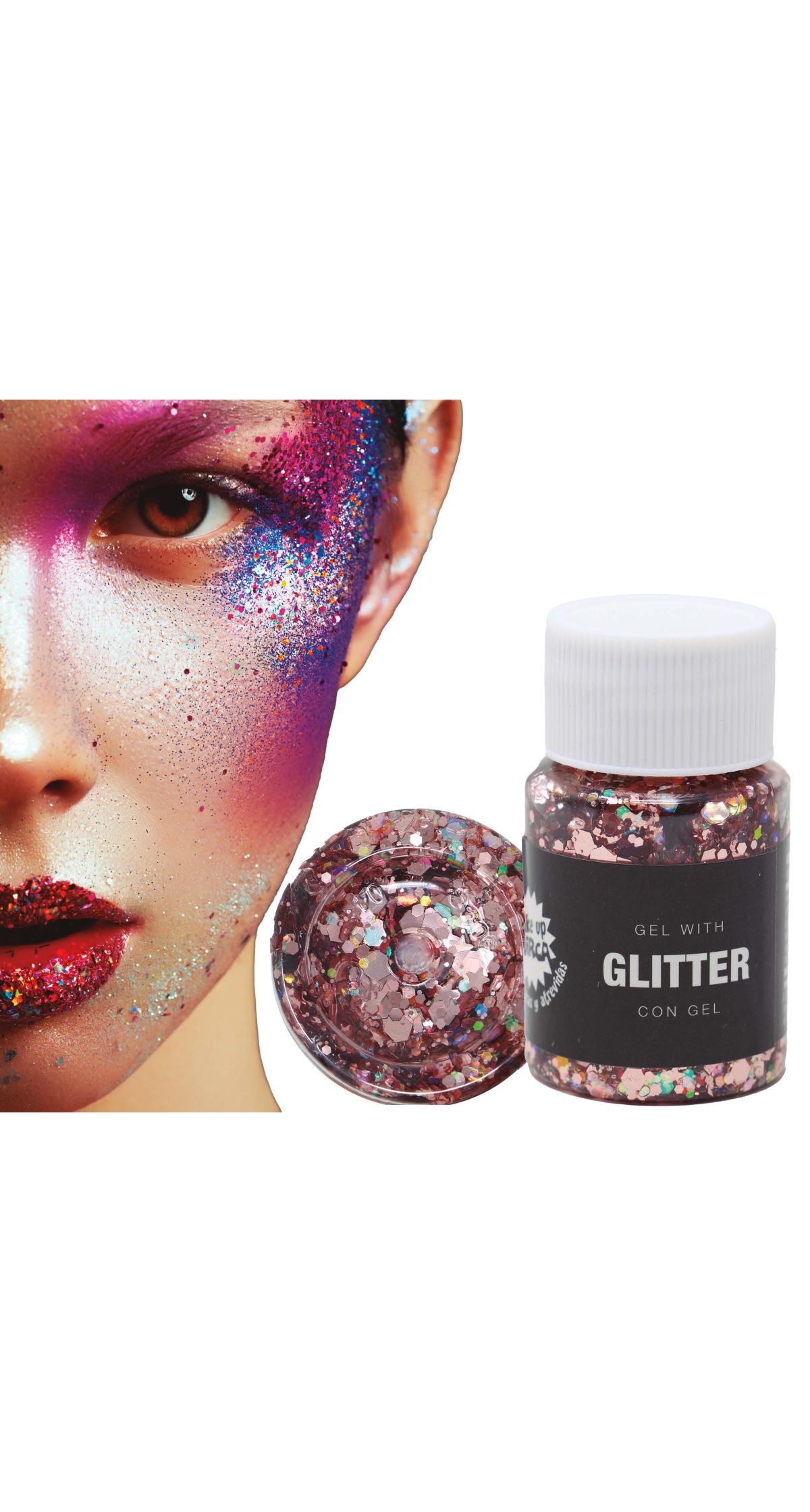 Guirca Glitter Gel Pot 20g - Rose Gold