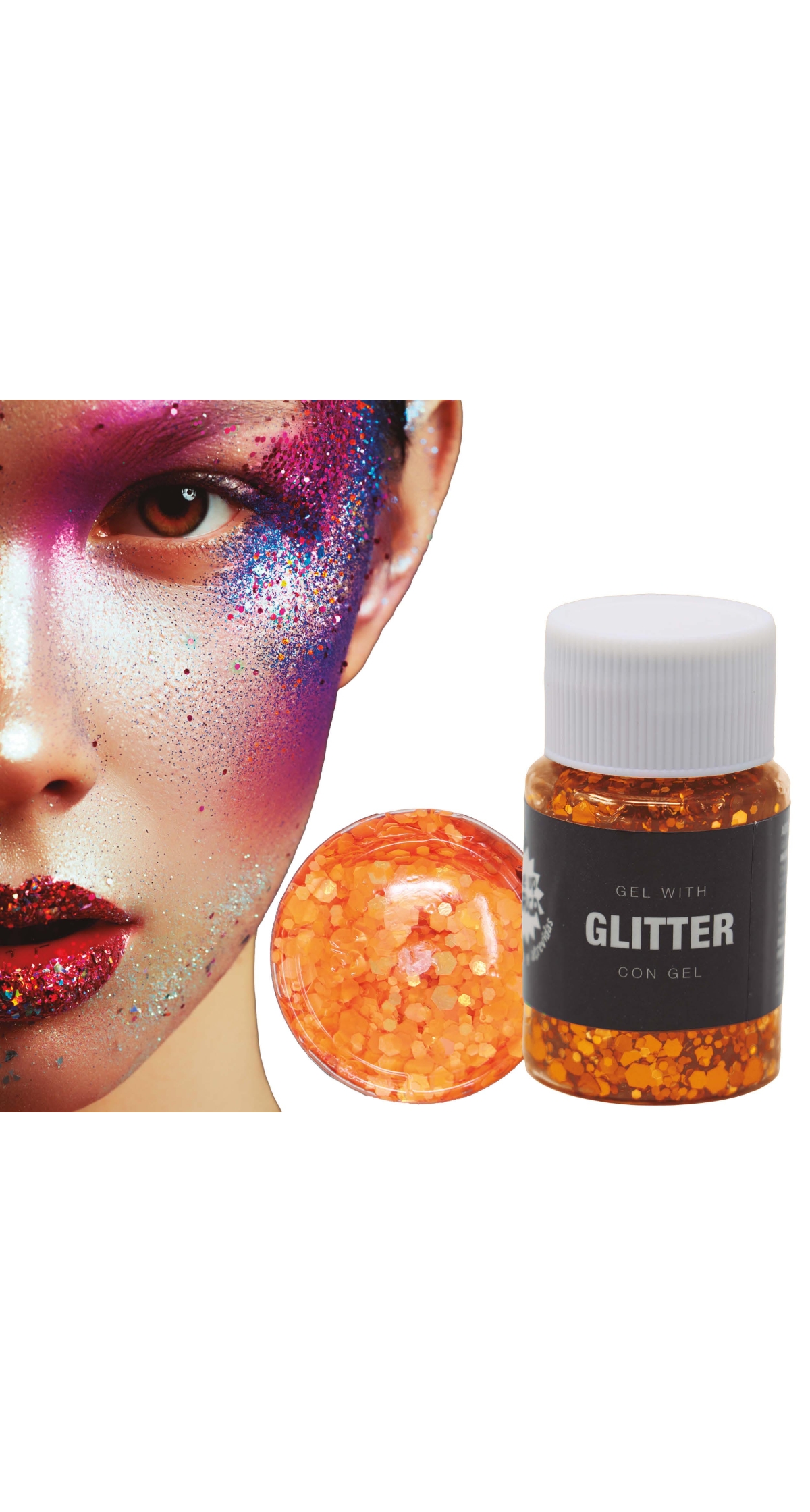 Guirca Glitter Gel Pot 20g - Orange