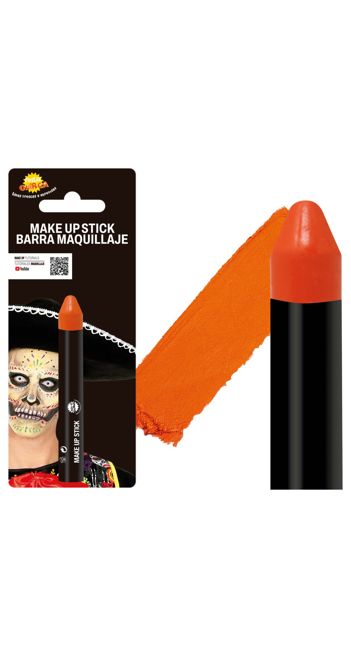 Guirca Face Painting Make-Up Stick 10g - Orange