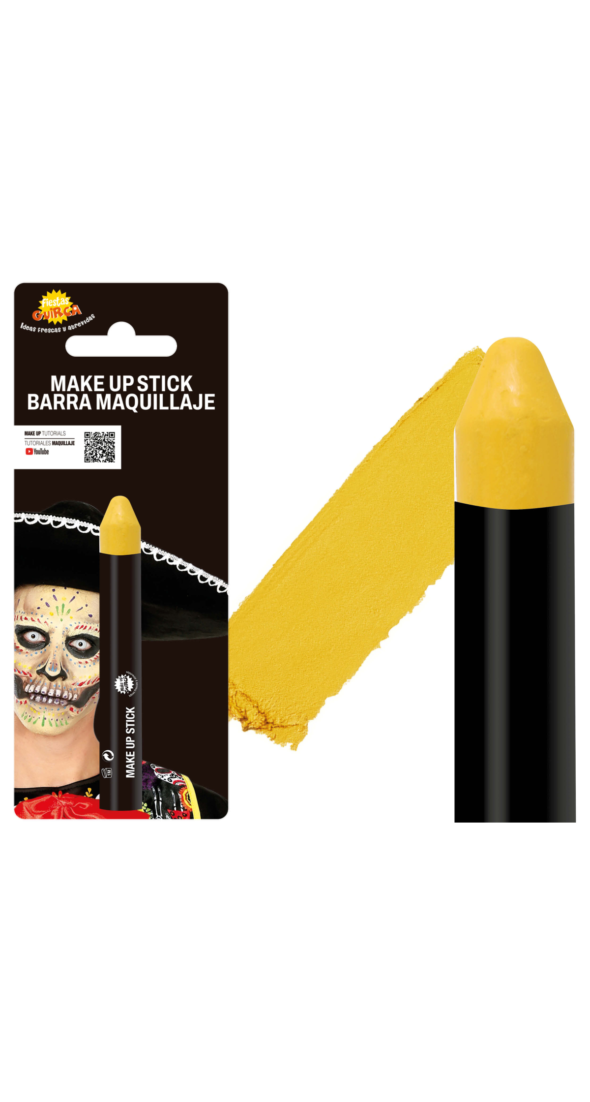 Guirca Face Painting Make-Up Stick 10g - Yellow