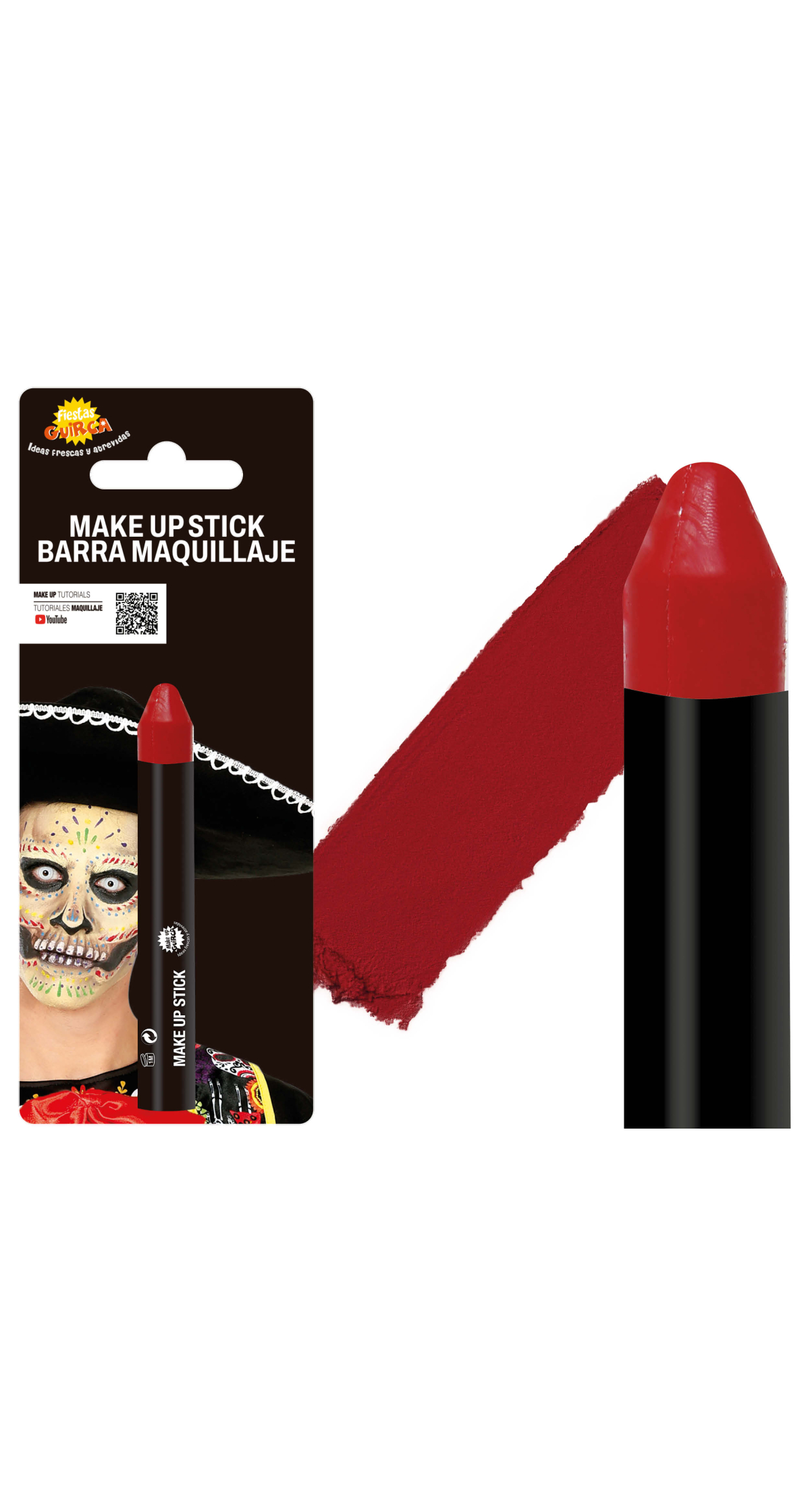 Guirca Face Painting Make-Up Stick 10g - Red