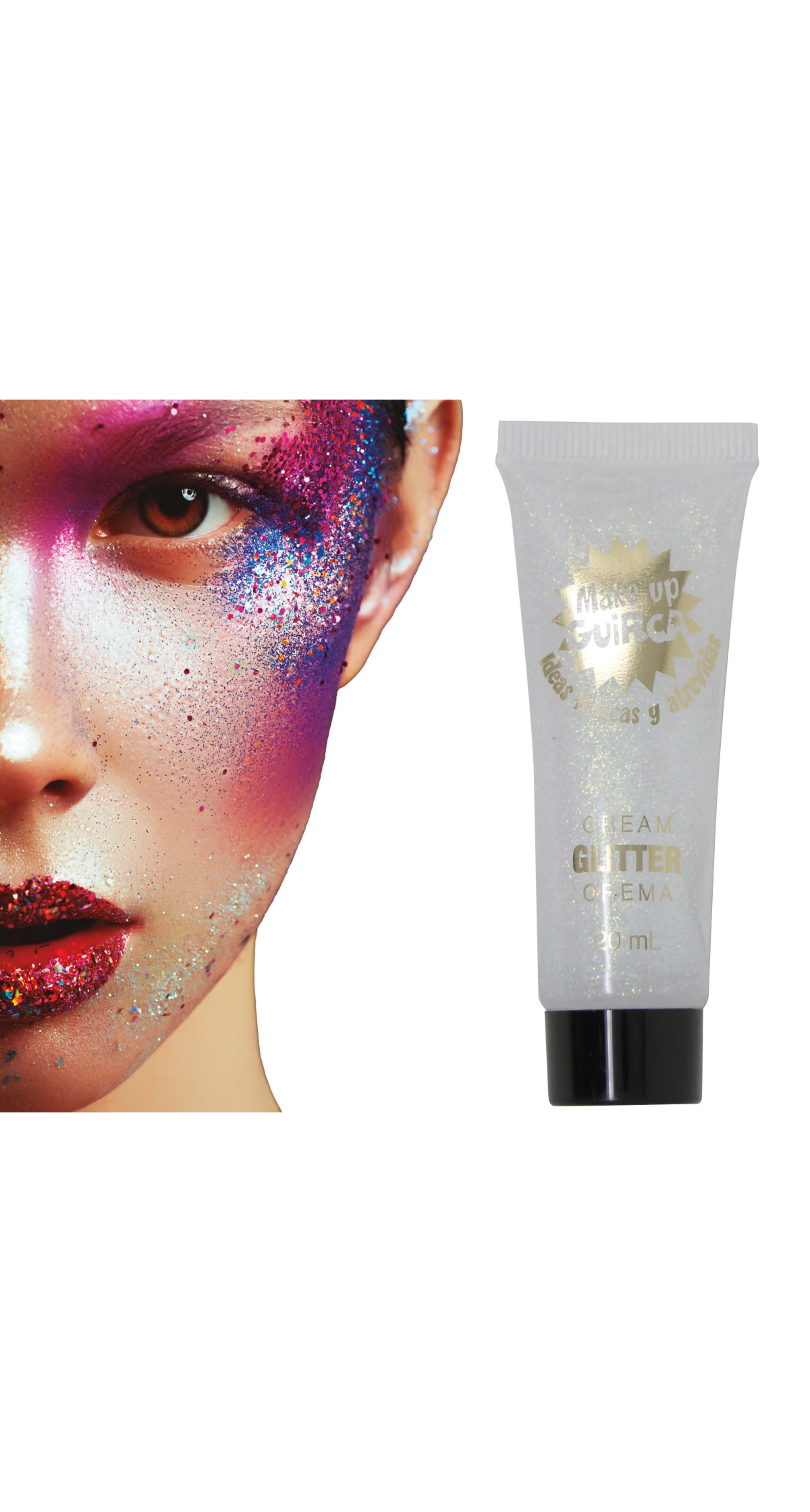 Guirca Glitter Cream Make-Up Tube 20ml - White