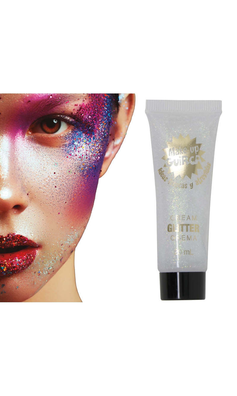 Guirca Glitter Cream Make-Up Tube 20ml - White