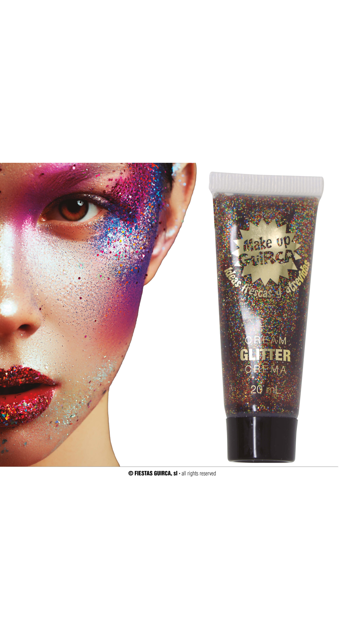 Guirca Glitter Cream Make-Up Tube 20ml - Multicolour