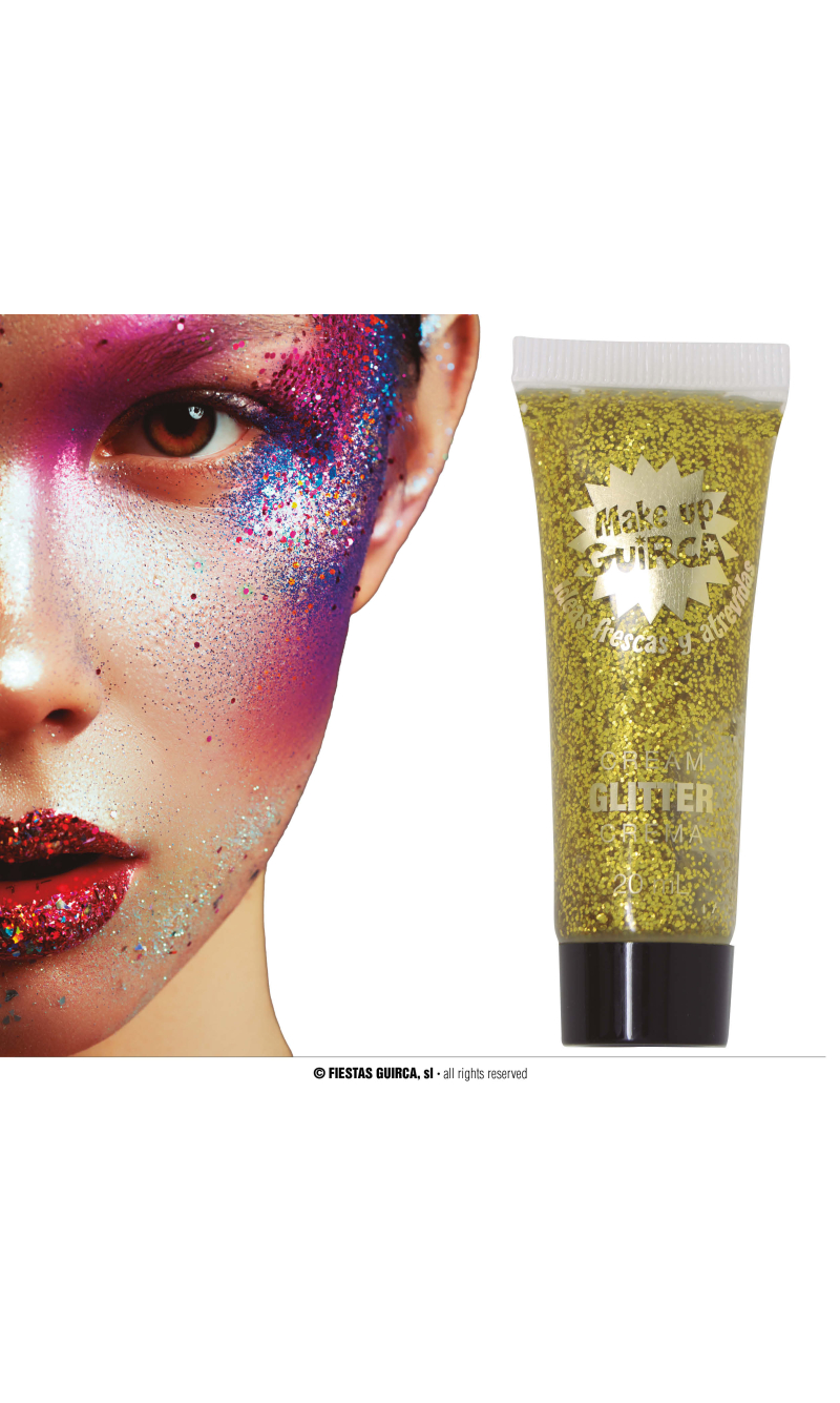 Guirca Glitter Cream Make-Up Tube 20ml - Gold