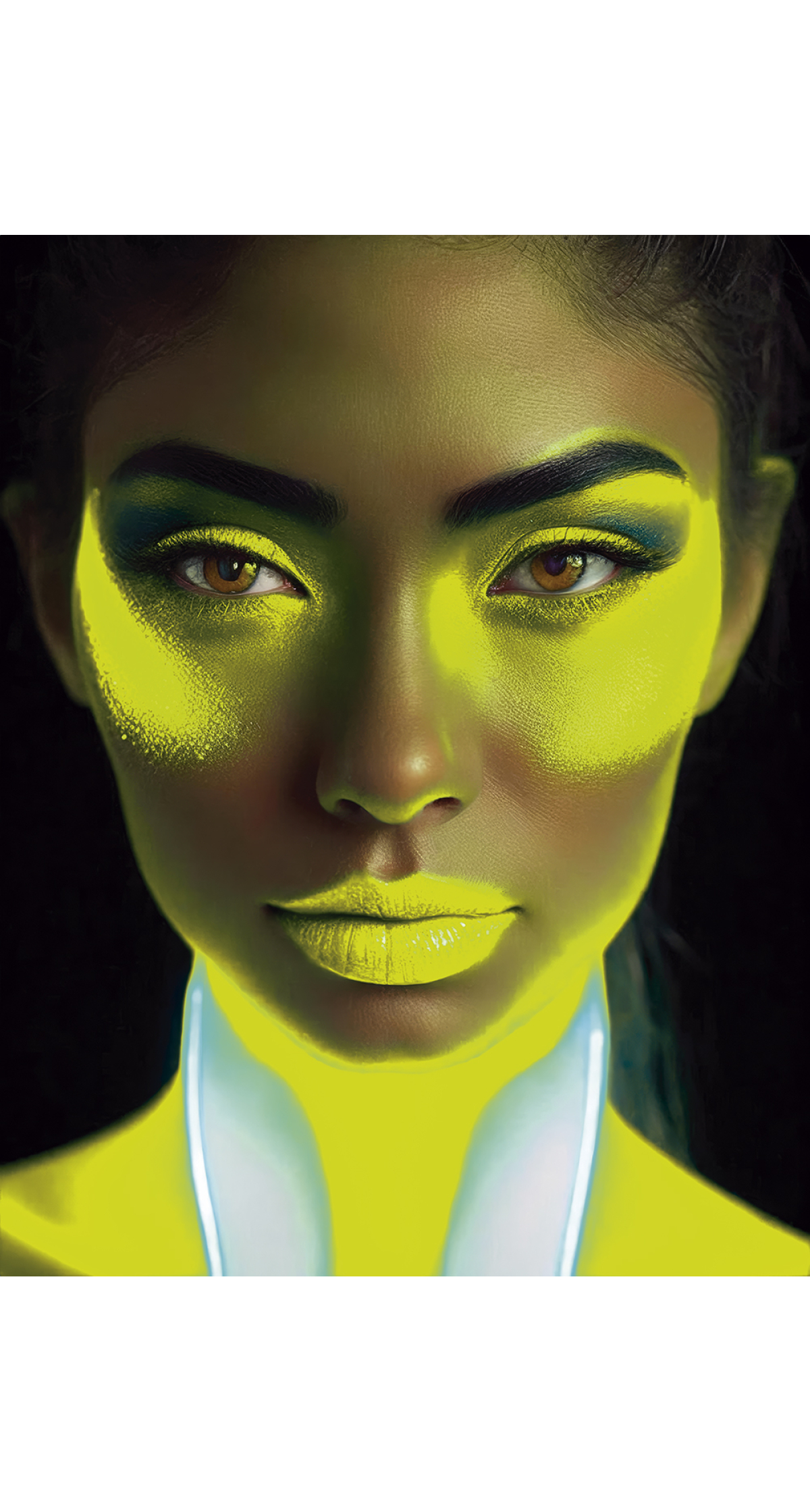 Neon UV Cream Face & Body Paint Tube 10ml - Yellow - Image 4