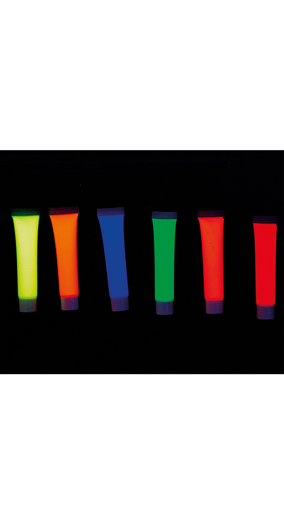 Neon UV Cream Face & Body Paint Tube 10ml - Yellow - Image 6