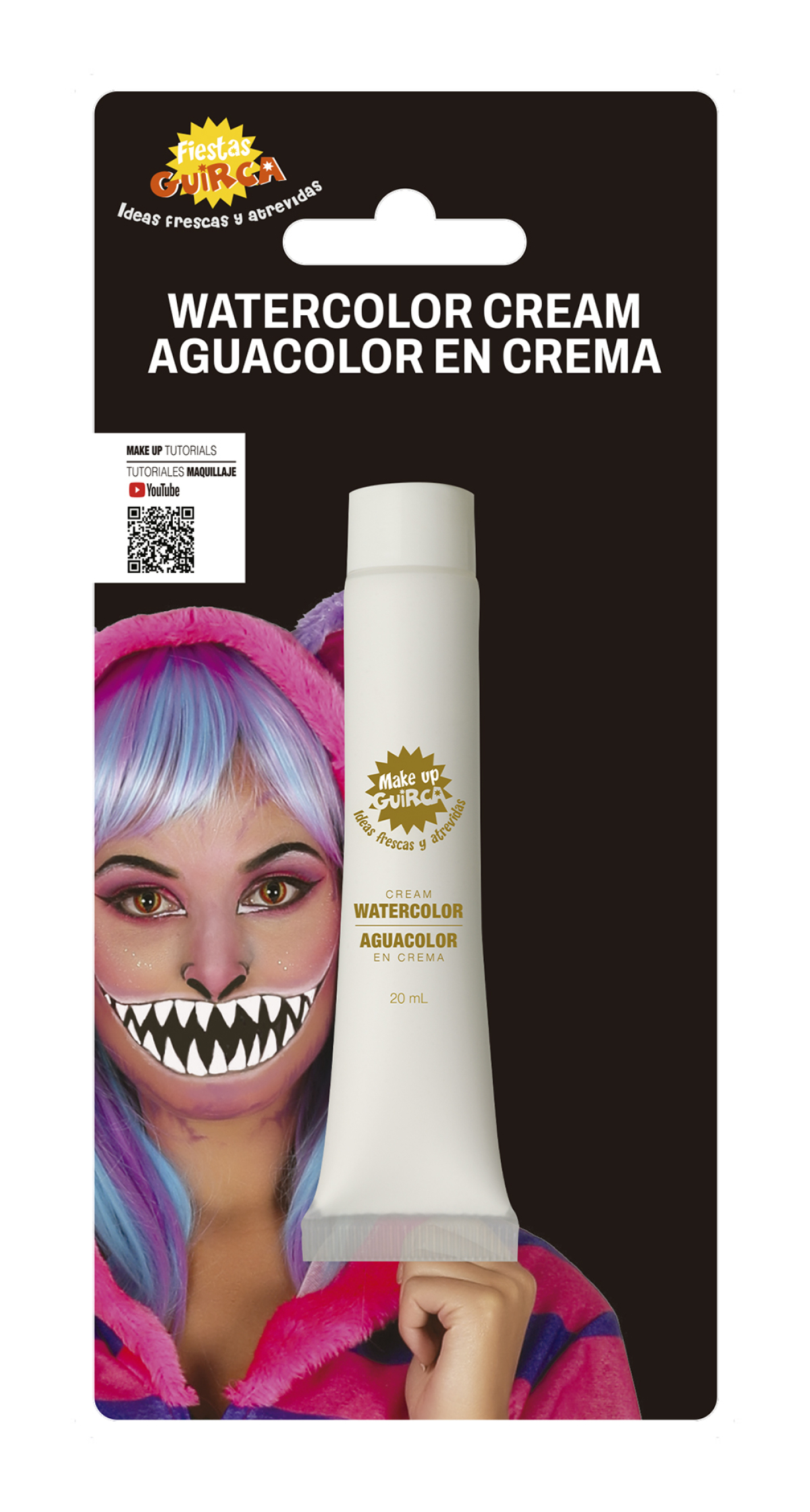 Face & Body Painting (Water Based MakeUp) Tube 20ml - White - Image 5