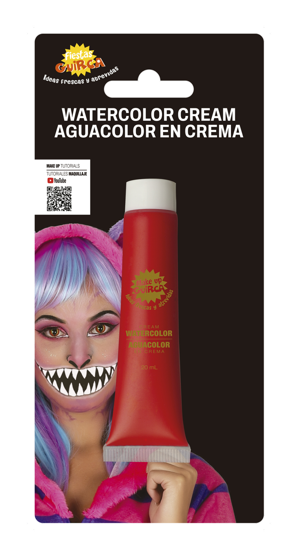 Face & Body Painting (Water Based MakeUp) Tube 20ml - Red - Image 4