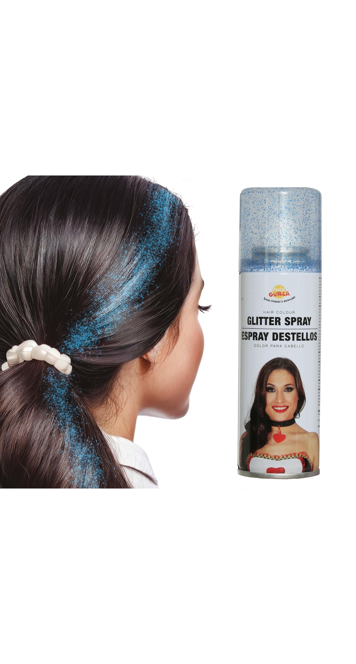 Sparkling Glitter Hair Spray 125ml - Blue