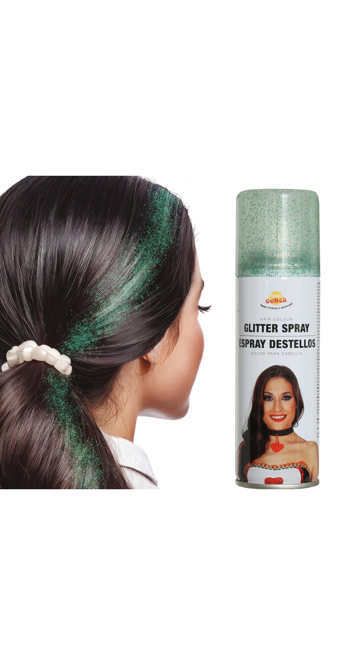 Sparkling Glitter Hair Spray 125ml - Green