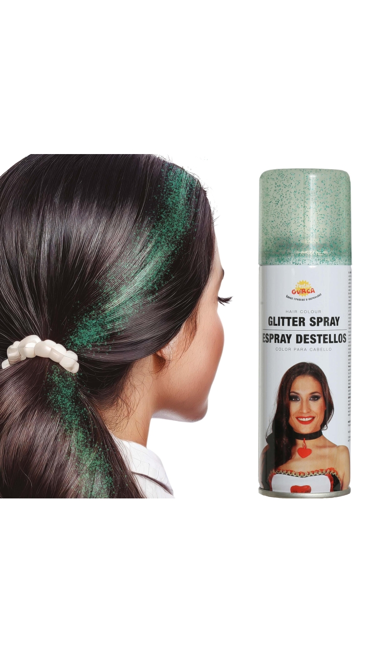 Sparkling Glitter Hair Spray 125ml - Green