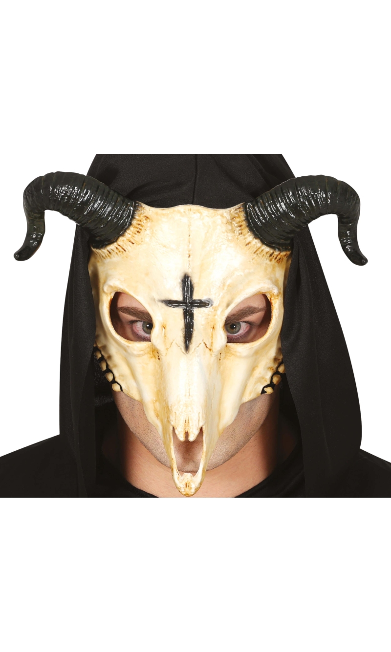 Halloween Ram Skull Mask - Adult One Size