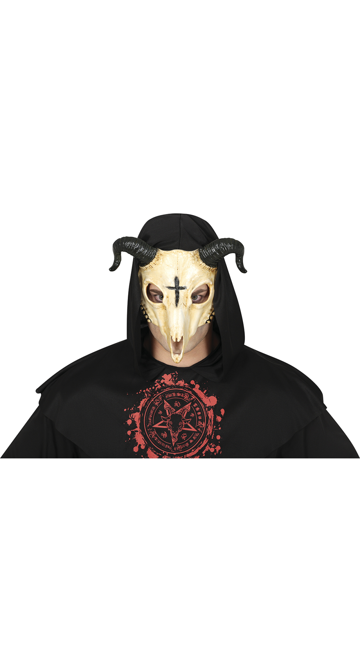 Halloween Ram Skull Mask - Adult One Size - Image 2
