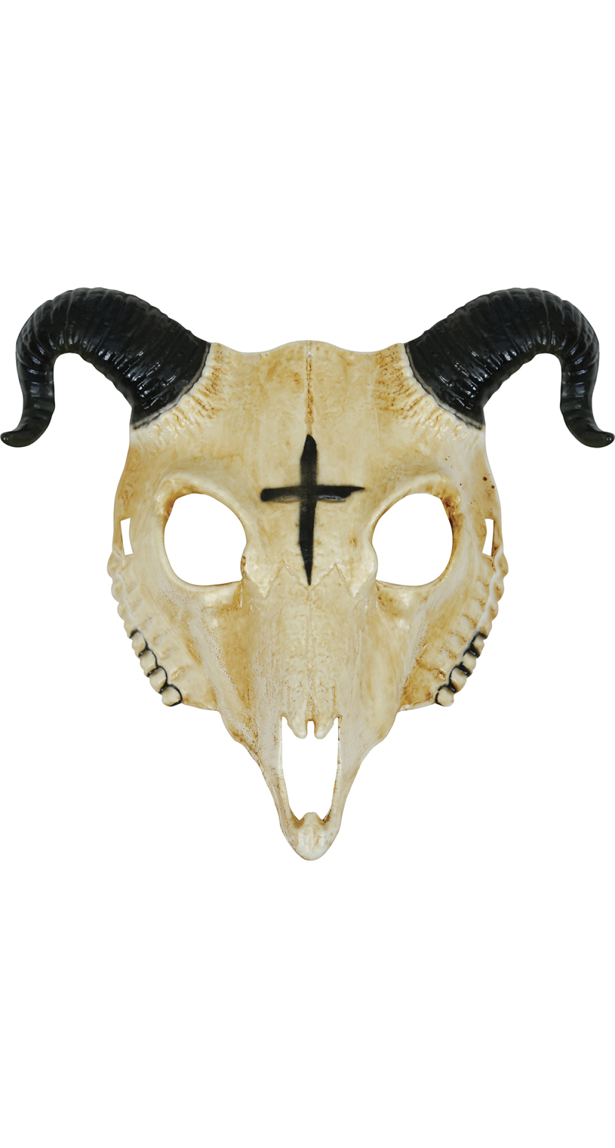 Halloween Ram Skull Mask - Adult One Size - Image 3