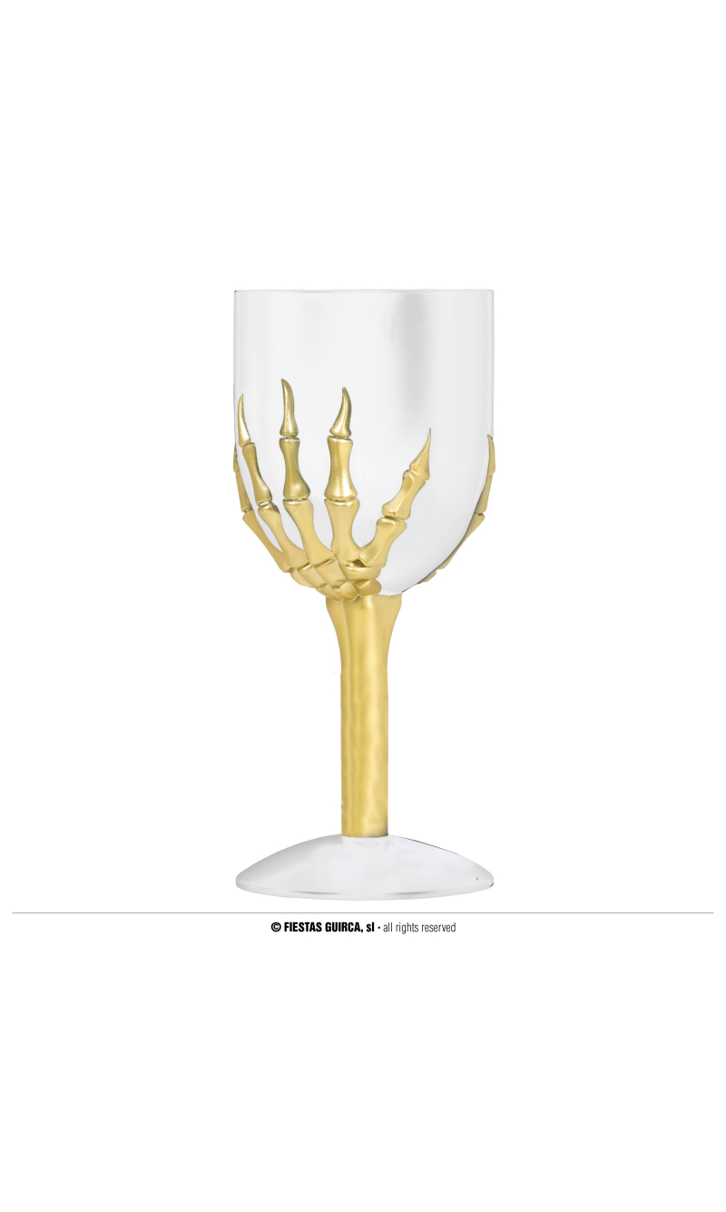 Halloween Wine Skeleton Glass - 18cm
