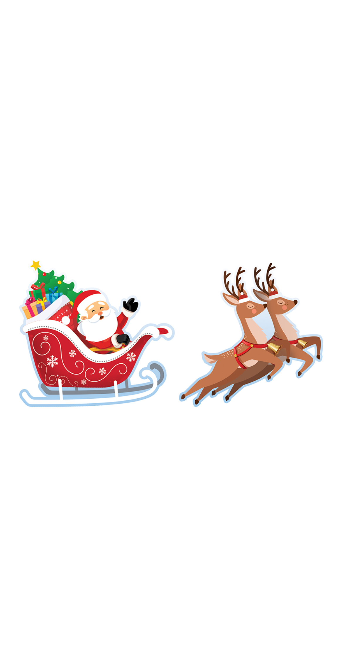 Christmas Santa Sleigh Garland Banner 300cm (16x16cm) - Image 4