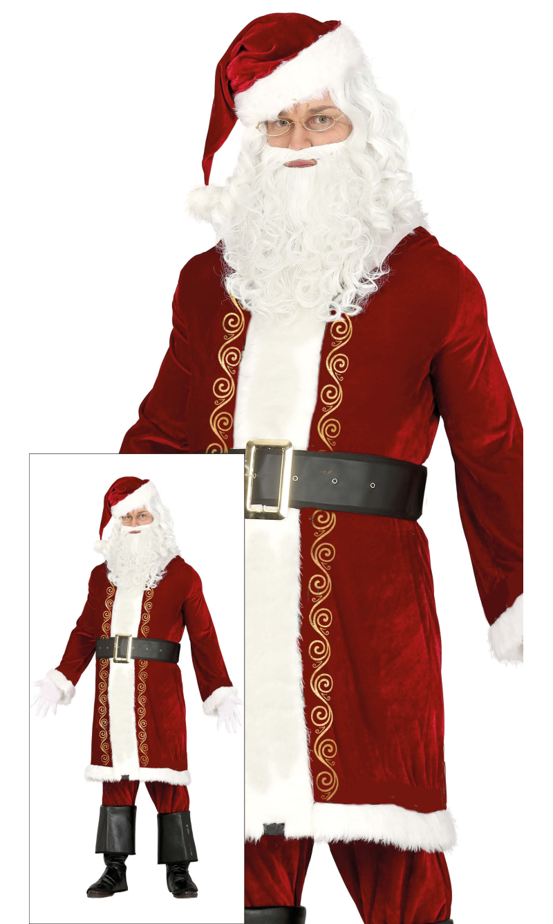 Deluxe Santa Claus - Adult Size Small (46-48)