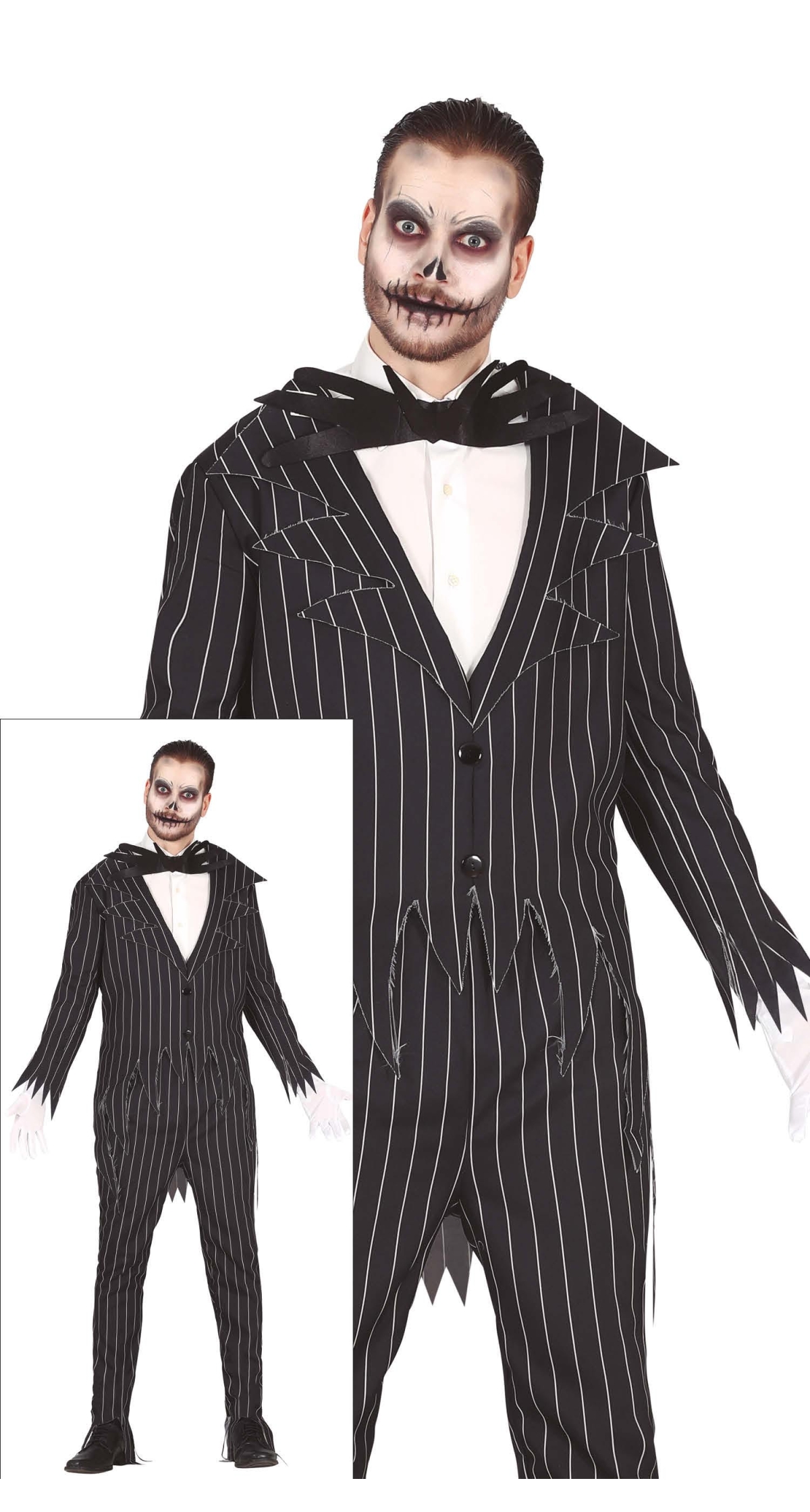 Jack Skellington Skeleton Costume - Adult Size Small (46-48)