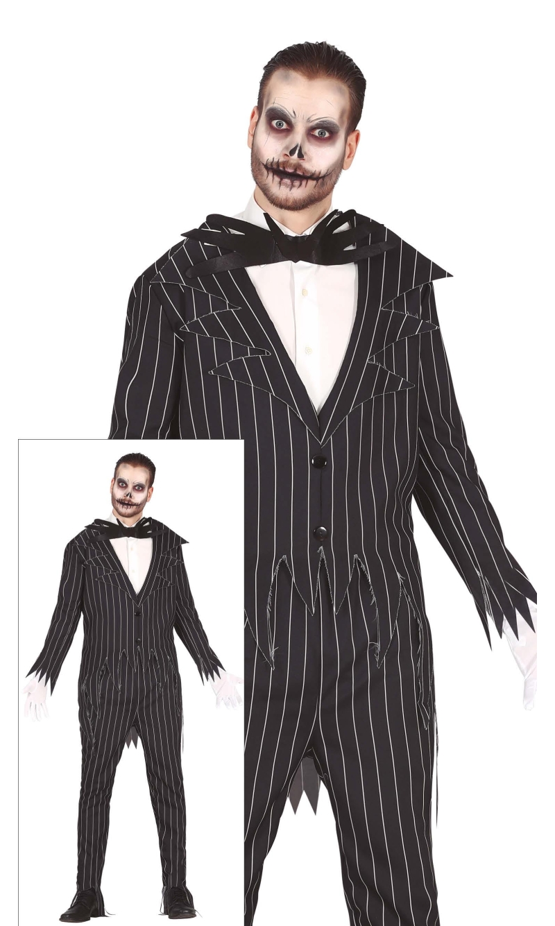 Jack Skellington Skeleton Costume - Adult Size Medium (48-50)