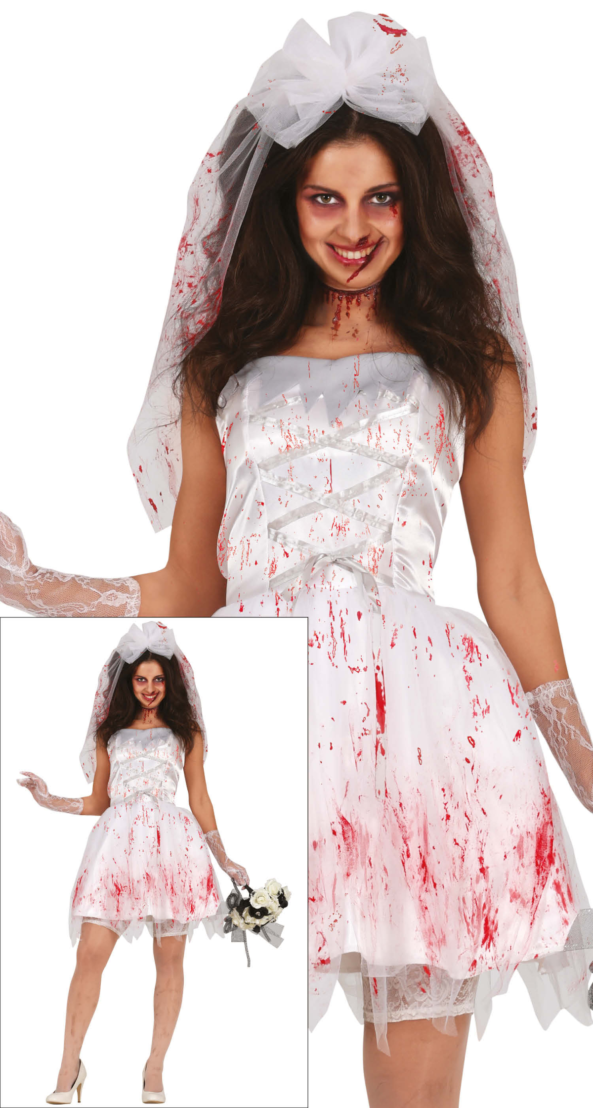 Bloody Wife Costume - Adult Size Small (36-38)