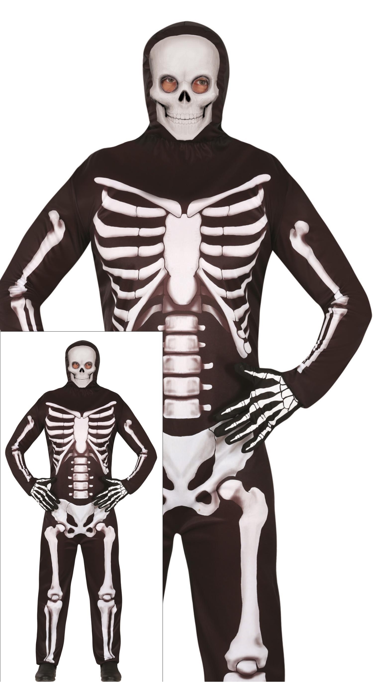 Striking Skeleton Man Costume - Adult Size Large (52-54)